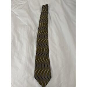 Von Furstenberg 100% Silk Wave Pattern Neck Tie Made In Italy